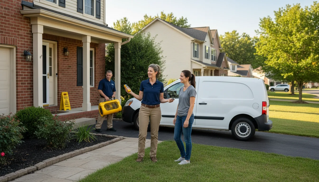 Residential water damage restoration in Preston, IA